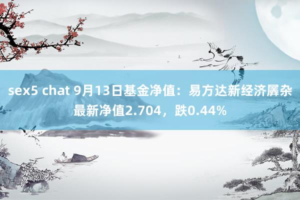 sex5 chat 9月13日基金净值：易方达新经济羼杂最新净值2.704，跌0.44%