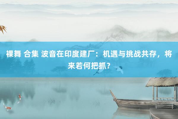 裸舞 合集 波音在印度建厂：机遇与挑战共存，将来若何把抓？