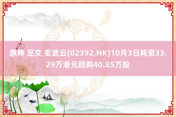 原神 足交 玄武云(02392.HK)10月3日耗资33.29万港元回购40.85万股