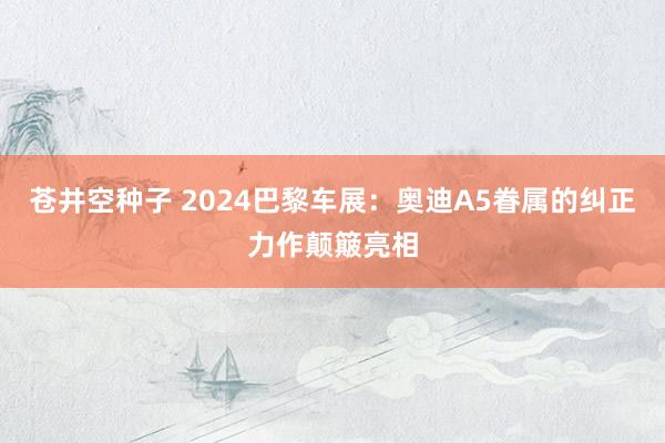 苍井空种子 2024巴黎车展：奥迪A5眷属的纠正力作颠簸亮相