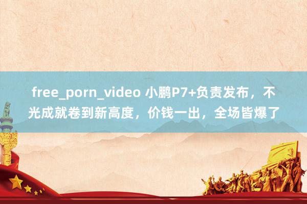 free_porn_video 小鹏P7+负责发布，不光成就卷到新高度，价钱一出，全场皆爆了