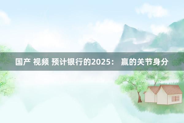 国产 视频 预计银行的2025： 赢的关节身分