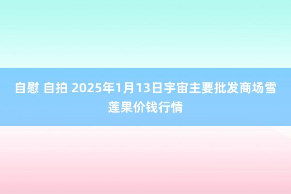 自慰 自拍 2025年1月13日宇宙主要批发商场雪莲果价钱行情