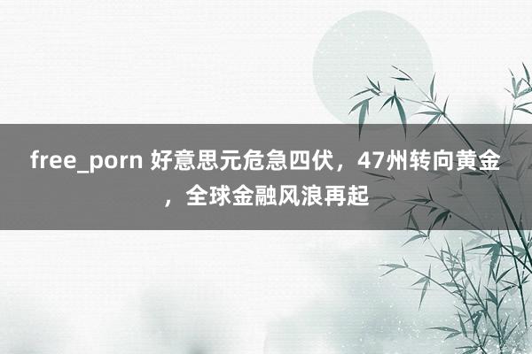 free_porn 好意思元危急四伏，47州转向黄金，全球金融风浪再起